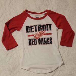 NHL Detroit Red Wings Kids Long Sleeve Shirt - Red & White